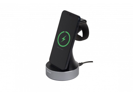 VERBATIM Bezdrátová nabíječka 2v1 Qi MFi pro Apple Watch WCS-01