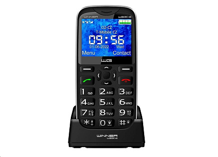 WG - Mobilní telefon WG20C, pro seniory, černá WG - Mobilní telefon WG20C, pro seniory, černá