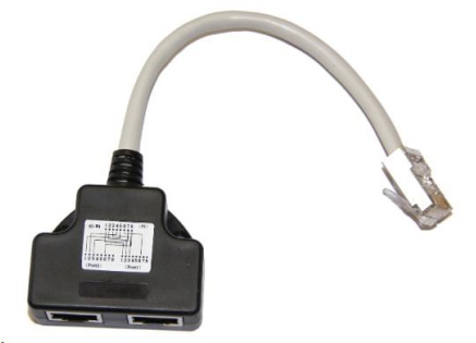Adaptér (AD-4W) rozdvojka RJ45, 1x8p8c/2x8p4c, PC-PC, stíněný,