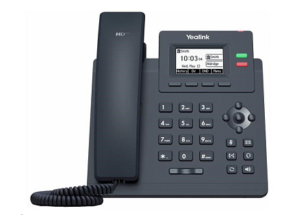 Yealink SIP-T31P IP telefon, 2,3" 132x64 grafický, 2x RJ45 10/100, PoE, 2x SIP, s adaptérem