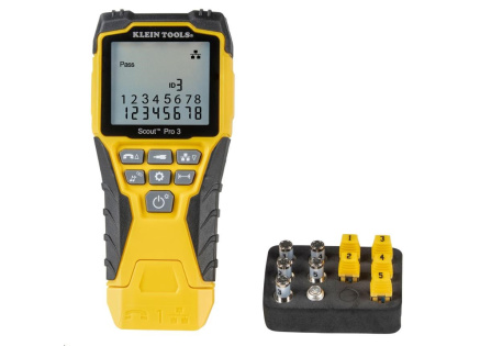 KLEIN TOOLS - VDV Scout® Pro 3 Tester Kit - 5x RJ45, 5x F-konektor