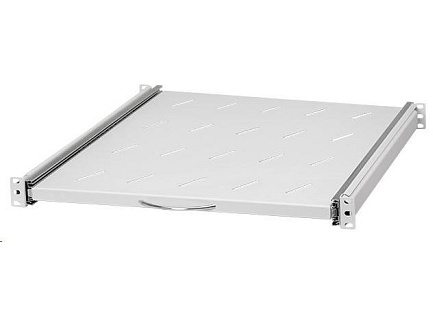 LEXI-Net 19" posuvná police s perforací 1U/550mm, šedá