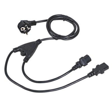C-TECH kabel síťový 220/230V napájecí, 1,8m, rozdvojka Y, VDE C-TECH kabel síťový 220/230V napájecí, 1,8m, rozdvojka Y, VDE
