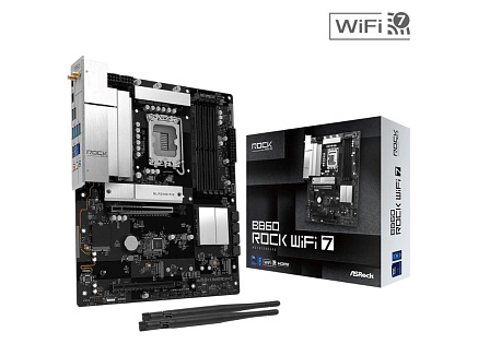 ASRock MB Sc LGA1851 B860 Rock WiFi 7, Intel B860, 4xDDR5, 1xHDMI, WiFi, ATX ASRock MB Sc LGA1851 B860 Rock WiFi 7, Intel B860, 4xDDR5, 1xHDMI, WiFi, ATX