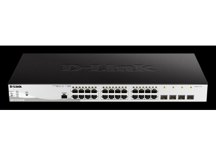 D-Link DGS-1210-28P/ME/E 24-Port 10/100/1000BASE-T PoE + 4-Port 1 Gbps SFP Metro Ethernet