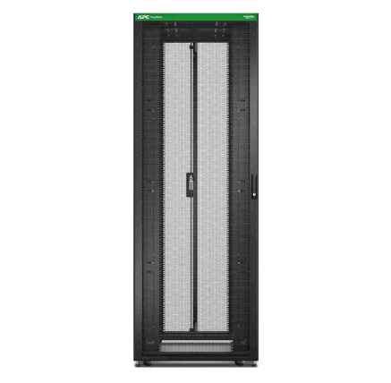 APC Easy Rack 800mm/48U/1000mm, with Roof, castors, feet and 4 Brackets, No Side panels, Bottom, black