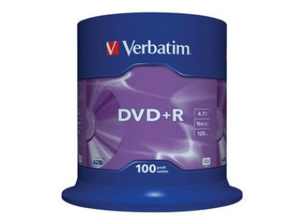 VERBATIM DVD+R(100-Pack)Spindle/General Retail/16x/4.7GB