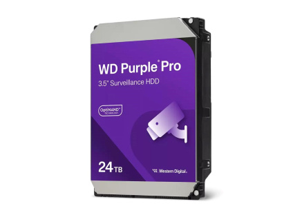 WD PURPLE PRO WD241PURP 24TB, SATA III 3.5", 512MB 7200RPM, 287MB/s, CMR WD PURPLE PRO WD241PURP 24TB, SATA III 3.5", 512MB 7200RPM, 287MB/s, CMR