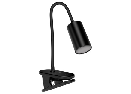 CONNECT IT Stolní LED lampa CLIP 2 s klipem, černá