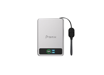 BMX SolidSafe™ 5K Solid-State Magnetic Power Bank, Silver