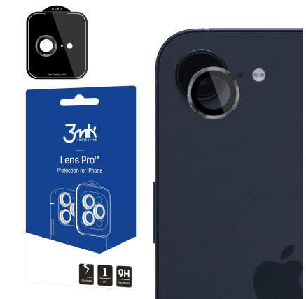 3mk Lens Protection Pro Graphite Grey pro Apple iPhone 16E 3mk Lens Protection Pro Graphite Grey pro Apple iPhone 16E
