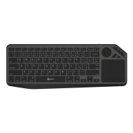 C-TECH Klávesnice WLTK-02, Bezdrátová, Touchpad, černá