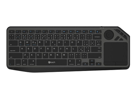 C-TECH Klávesnice WLTK-02, Bezdrátová, Touchpad, černá