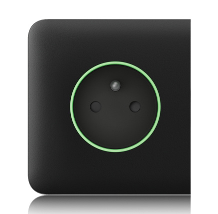 Ajax  SideCover (smart) - Boční kryt zásuvky, horizontální, černá