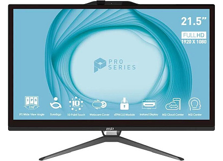 MSI PC AiO PRO AP222T 13M-446XEU, i3-13100, 21.5" FHD, 8GB, 512GB, UHD 730, No OS, Black MSI PC AiO PRO AP222T 13M-446XEU, i3-13100, 21.5" FHD, 8GB, 512GB, UHD 730, No OS, Black