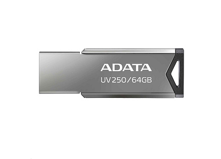 ADATA Flash Disk 64GB UV250, USB 2.0 Dash Drive, stříbrná