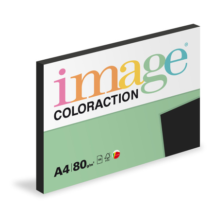 Antalis Papír Image Coloraction Black - sytá černá - papír pro výtvarné potřeby A4 (80g/100ks)