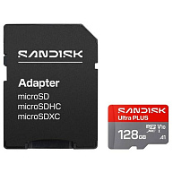 Sandisk Ultra PLUS micro SDXC karta 128GB UHS-I, V10, U1, C10, (200MB/s)