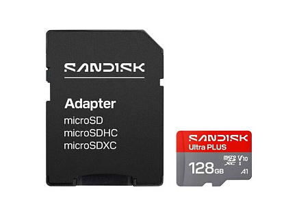 Sandisk Ultra PLUS micro SDXC karta 128GB UHS-I, V10, U1, C10, (200MB/s)