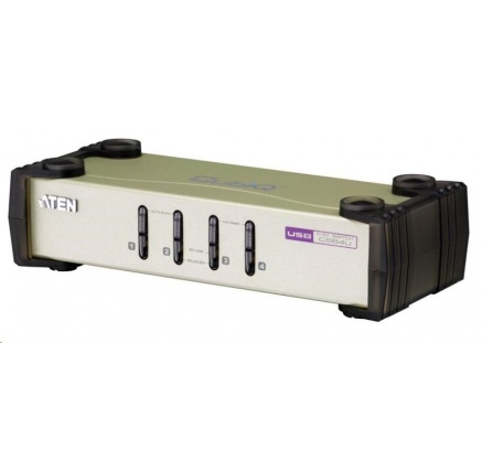 ATEN přepínač 4-port KVM PS/2+USB, kabely (2x1.2m, 2x1.8m) ATEN přepínač 4-port KVM PS/2+USB, kabely (2x1.2m, 2x1.8m)