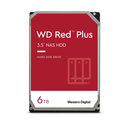 WD RED PLUS NAS WD60EFPX 6TB, SATA III 3.5", 256MB 5400RPM, 180MB/s, CMR