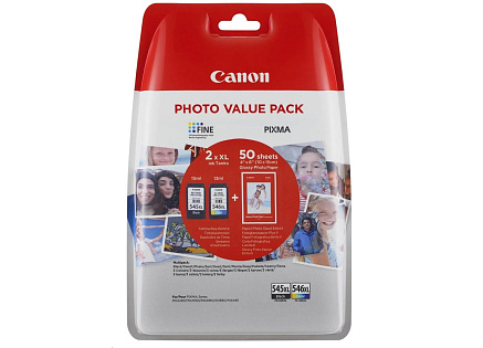 Canon CARTRIDGE PG-545XL/CL-546XL-fotopapír GP 501 multipack pro Pixma MG a Pixma TS 305, 3150, 3151 (400 str.)