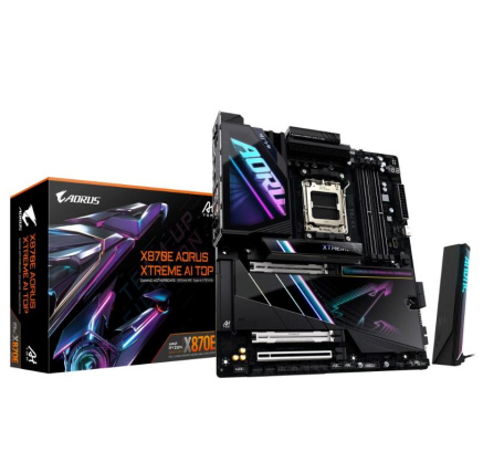 GIGABYTE MB Sc AM5 X870E A XTREME AI TOP, AMD X870, 4xDDR5, 2xHDMI, 2xUSB4, WiFi, EATX