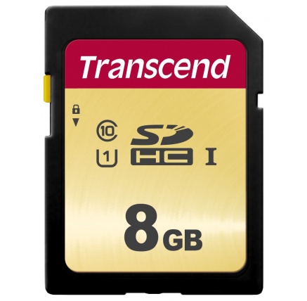 TRANSCEND SDHC karta 8GB 500S, UHS-I U1 (R:95/W:20 MB/s)