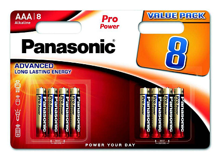 PANASONIC Alkalické baterie - Pro Power AAA 4+4F 1,5V balení - 8ks PANASONIC Alkalické baterie - Pro Power AAA 4+4F 1,5V balení - 8ks