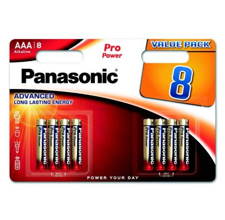 PANASONIC Alkalické baterie - Pro Power AAA 4+4F 1,5V balení - 8ks PANASONIC Alkalické baterie - Pro Power AAA 4+4F 1,5V balení - 8ks