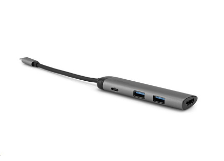 VERBATIM Dokovací stanice USB-C 4v1, 1x HDMI, 1xUSB-C, 2xUSB, šedá