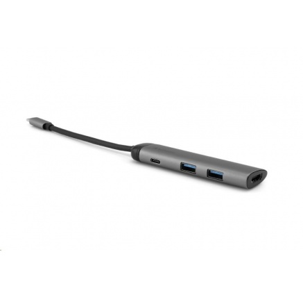 VERBATIM 49140 USB-C Multiport HUB, 2x USB 3.0, 1x USB-C, HDMI, šedá dokovací stanice