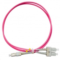 Duplexní patch kabel MM 50/125, OM4, SC-SC, LS0H, 2m