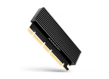 AXAGON PCEM2-XS, PCIe x16 - M.2 NVMe M-key slot adaptér, kryt s chladičem pro pasivní chlazení