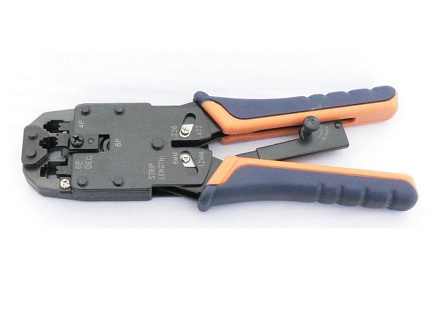 Kleště krimpovací PROFI s ráčnou pro konektory RJ10, RJ11, RJ12, RJ45, DEC