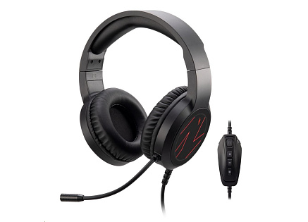 Acer sluchátka NITRO GAMING HEADSET 310 (NHW310),herní,audio kontrol box,20KHz,ENC,Black