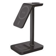 Solight stolní nabíječka 3v1, Qi2, MagSafe kompatibilní