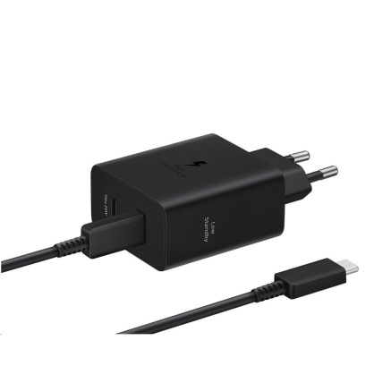 Samsung Dual USB-C 50W Cestovní nabíječka + USB-C Datový Kabel Black Samsung Dual USB-C 50W Cestovní nabíječka + USB-C Datový Kabel Black