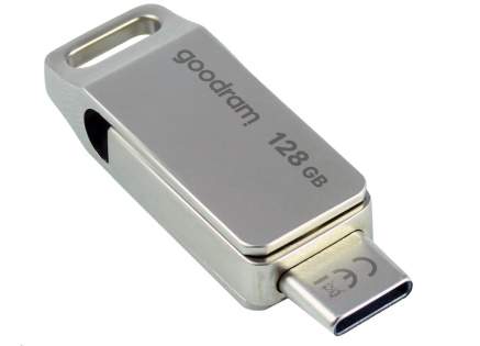 GOODRAM Flash Disk 128GB ODA3, USB 3.2, stříbrná