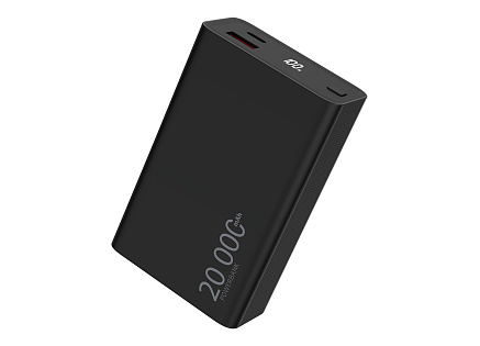 WG - Power Bank 20000 mAh, USB-C PD 20W + USB-A QC 22.5W, černá