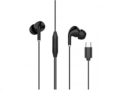 WG - Sluchátka s konektorem Type-C, Eclipse Duo, drátové, black