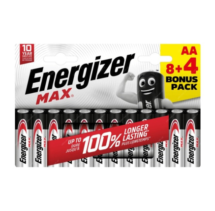 Energizer LR6/12 Max AA 8+4 zdarma Energizer LR6/12 Max AA 8+4 zdarma