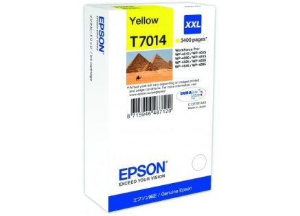 EPSON Ink bar WorkForce-4000/4500 - Yellow XXL - (3.400 str.) (34,2 ml)