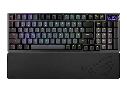 ASUS klávesnice ROG Azoth 96 HE, Mechanická, Bezdrátová, BT, RF 2.4GHz, CZ/SK, černá