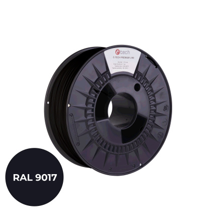 C-TECH Filament  PREMIUM LINE TPU 90A flexibilní dopravní černá RAL9017