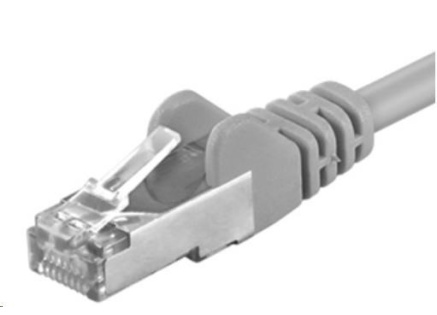 PREMIUMCORD Patch kabel CAT6a S-FTP, RJ45-RJ45, AWG 26/7 0,5m šedá