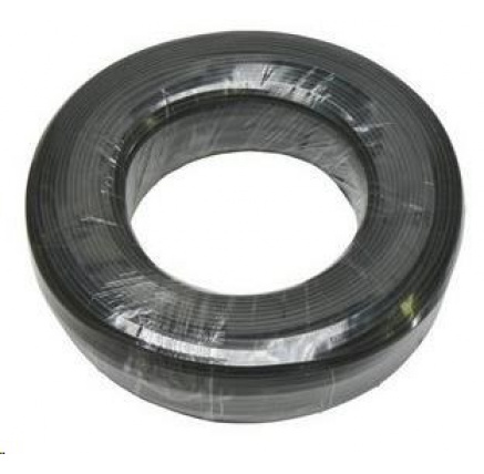 PremiumCord kabel telefonní 4 žíly černý 100m PremiumCord kabel telefonní 4 žíly černý 100m