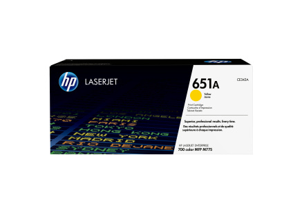 HP 651A Yellow LJ Toner Cart, CE342A (16,000 pages) HP 651A Yellow LJ Toner Cart, CE342A (16,000 pages)