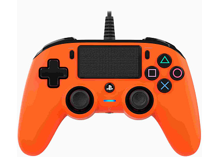 Nacon Wired Compact Controller - ovladač pro PlayStation 4 - oranžový