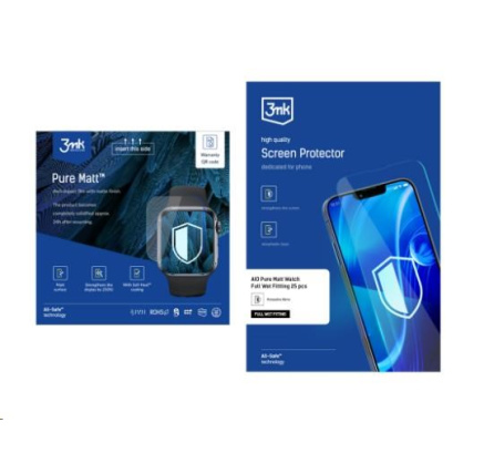 3mk All-Safe - AIO fólie Pure Matt Pro Full Wet Fitting Watch, 25 ks 3mk All-Safe - AIO fólie Pure Matt Pro Full Wet Fitting Watch, 25 ks